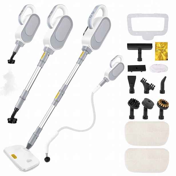 Parní Mop Vícenabídkový 14 Nástavců 2 Nástavce 1500W 3,5 Bar