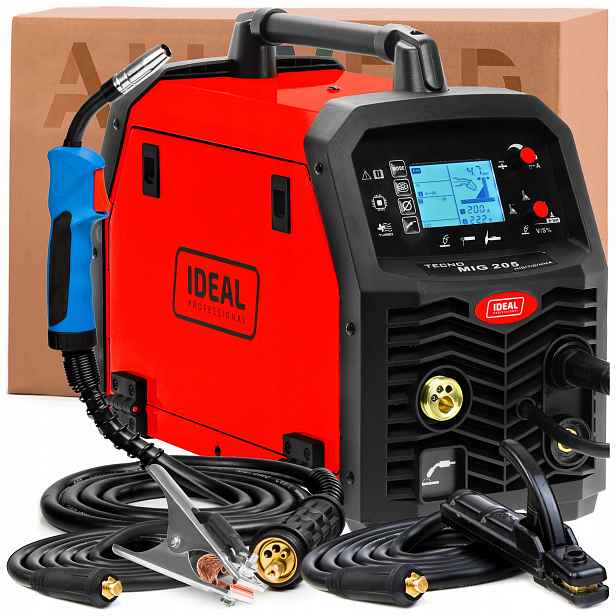 Poloautomat Ideal Tecnomig 205 LCD Synergic 4X4 230V 200A Tig Lift Mma Spot