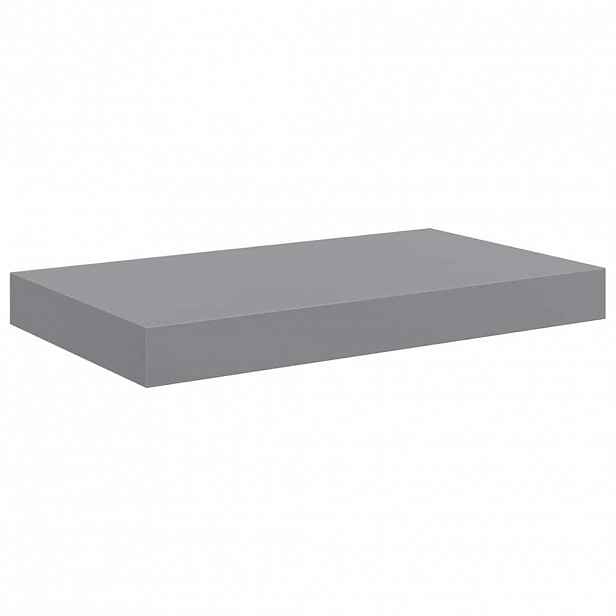 vidaXL Plovoucí nástěnná police šedá 40 x 23,5 x 3,8 cm MDF
