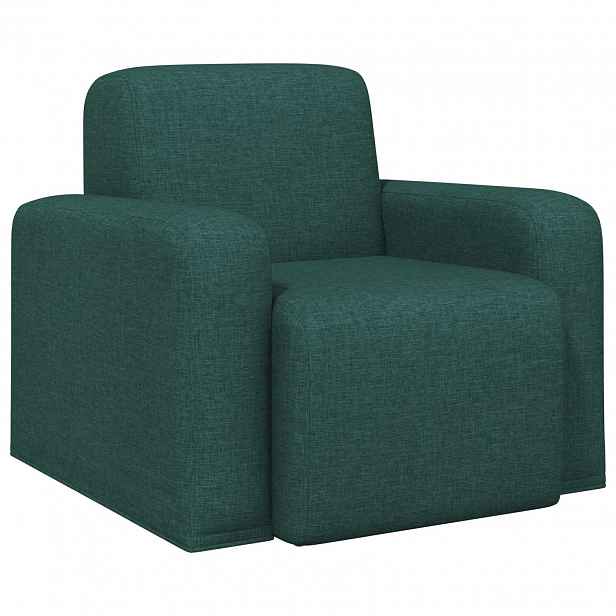 vidaXL křeslo Tmavě zelená Textil
