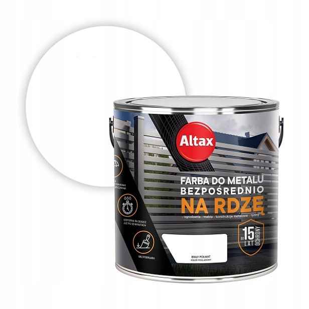 Altax Barva Na Kov 2,5L Bílá Polomatná