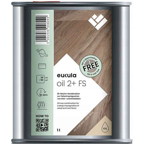 Eukula Oil 2 Plus Fs 1L olejovosk na dřevo parket a korku