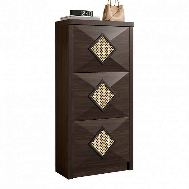 FLIEKS BOTNÍK 54x25x115cm Ratanový Vzhled 3 Výklopy