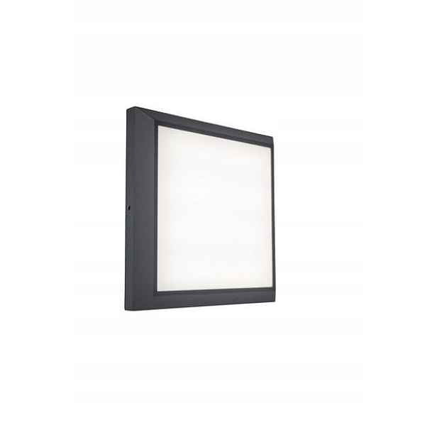 Lampa stropní svítidlo nástěnná stropní čtvercová 22 cm tmavě šedá 4000K Lutec