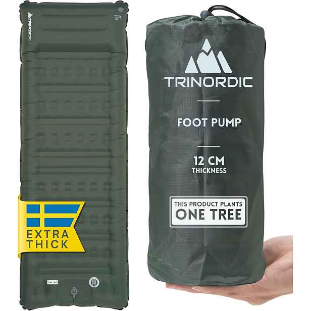 Matrace Kempingová Matrace 12 CM S Polštářem, Turistická Nožní Pumpa