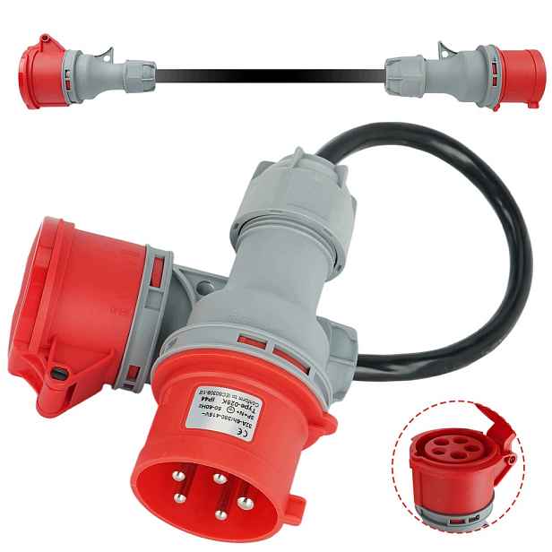Adaptér Cee Zásuvka Zástrčka 32A Na 16A Pro Obytný Vůz Kabel IP44