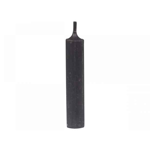 Černá úzká krátká svíčka Short dinner black - Ø 2 *11cm / 4.5h Chic Antique