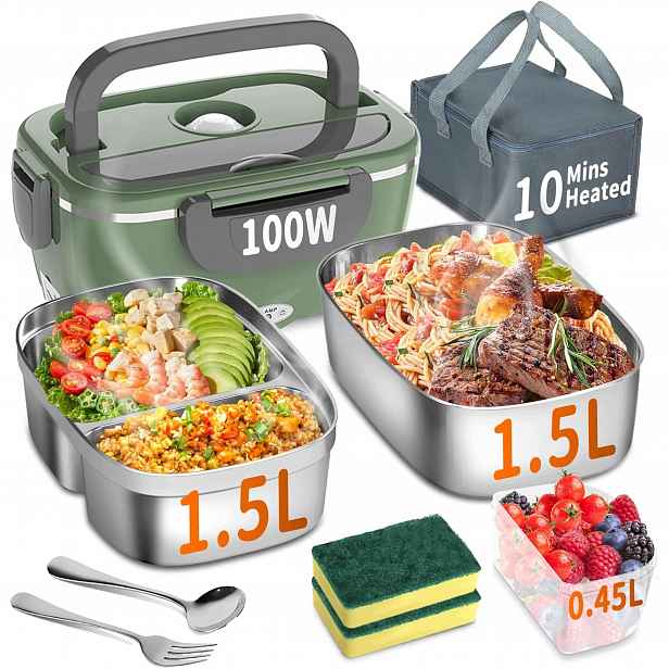 Elektrický vyhřívaný Lunchbox Soooec 1.5L, zástrčka