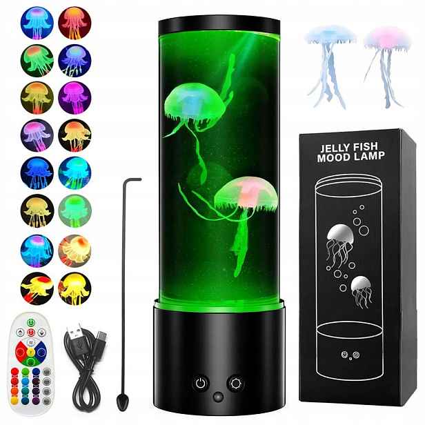 Lávová Lampa S Medúzami Led Lampa Rgb Se 17 Barvami Pro Dítě Usb