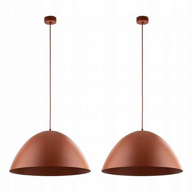 Tk Lighting Sada 2 x Závěsné Stropní Svítidlo Lustr Faro Oranžová