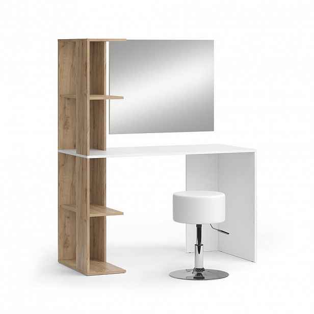 Vicco TOALETNÍ STOLEK Tower Bílá/Sonoma 122.2 cm se stoličkou
