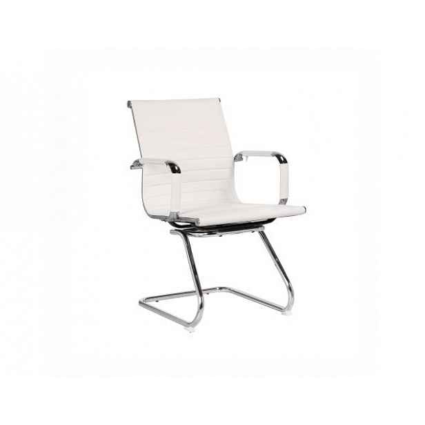 Zasedací židle, bílá, AZURE 2 - 54,5x62,5x90,5 cm