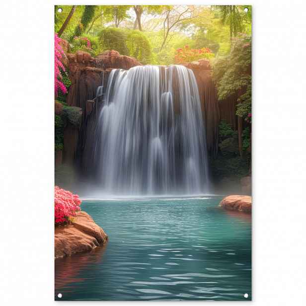 OnlyWow ZAHRADNÍ PLAKÁT Vodopád - Příroda - Rostliny - Džungle - Voda 80x120 cm