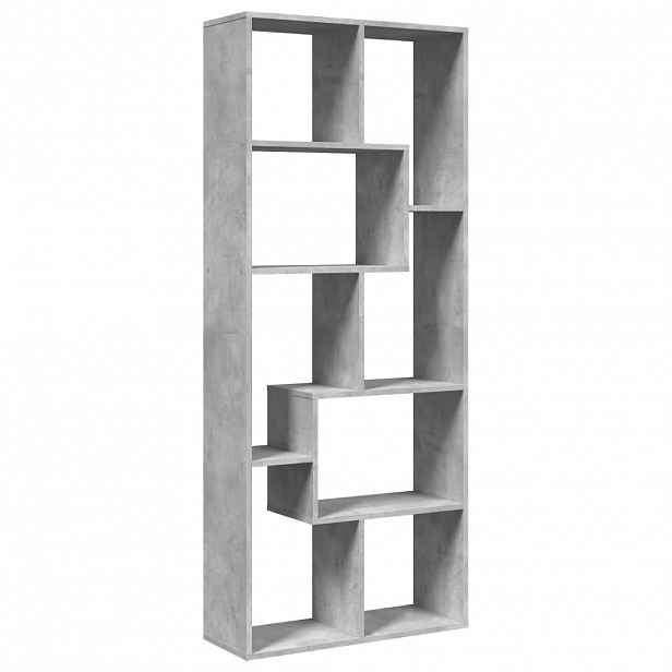 vidaXL Knihovna/dělící stěna betonově šedá 67x25x161,5 cm kompozit