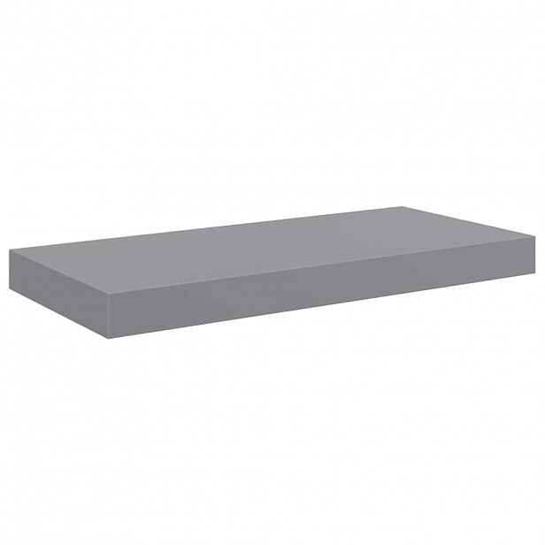 vidaXL Plovoucí nástěnná police šedá 50 x 23,5 x 3,8 cm MDF