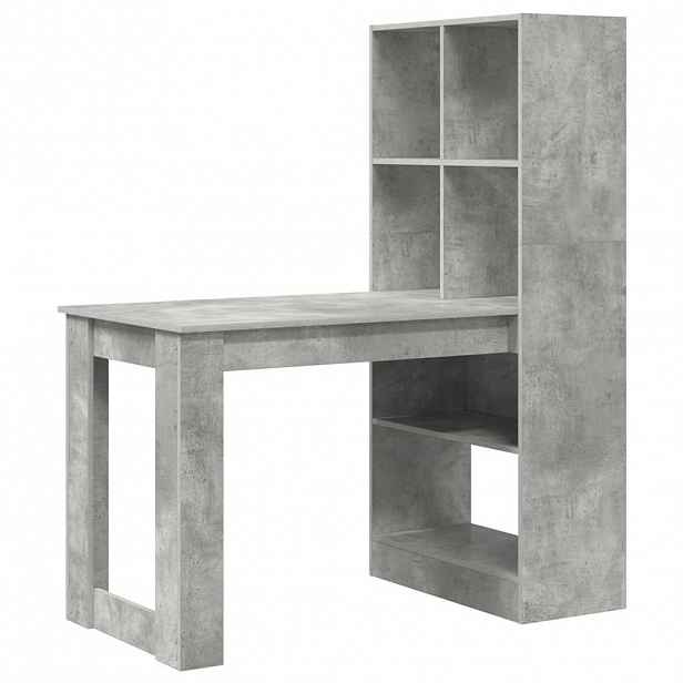 vidaXL Stůl Betonově šedá Kompozitní dřevo 122 x 67 x 145 cm
