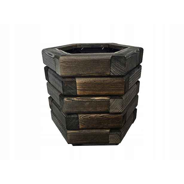 Zahradní květináč dřevěný na rajčata 30/26/30 cm Palisander impregnovaný