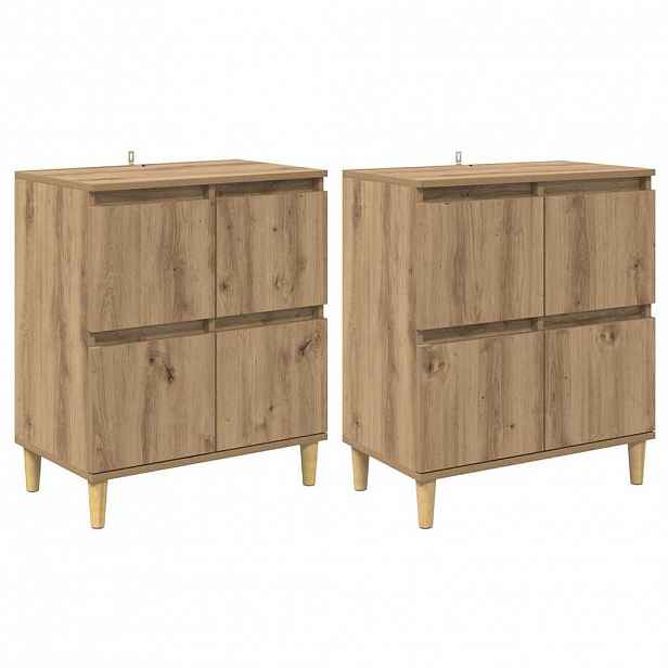 vidaXL Konzole 2 ks Artisanový dub 60 x 35 x 70 cm Kompozitní dřevo