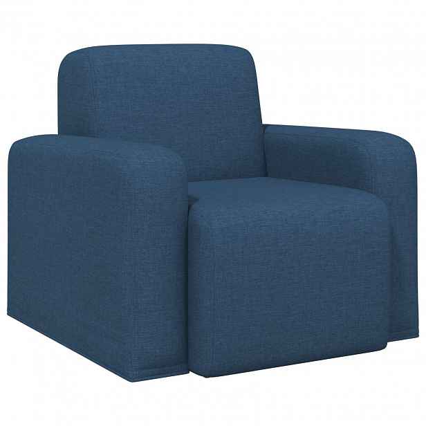 vidaXL křeslo Modrá Textil