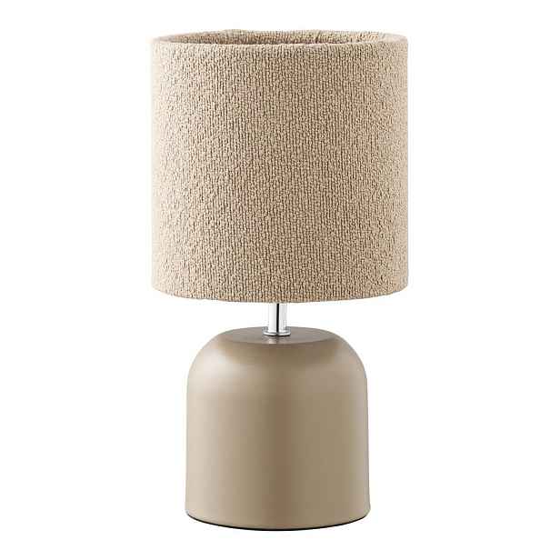 Béžová kovová stolní lampa s textilním stínidlem (výška 24 cm) Morley – House Nordic