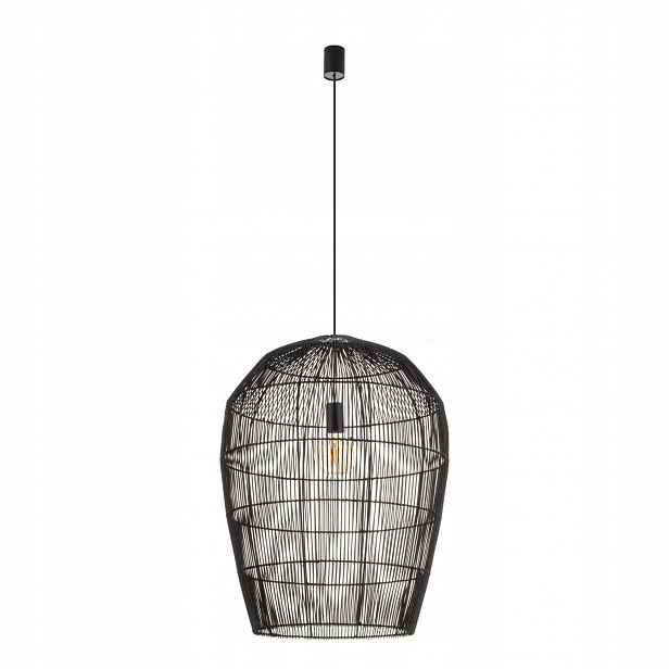 Černá závěsná lampa Haiti s moderním designem nad stůl Nowodvorski