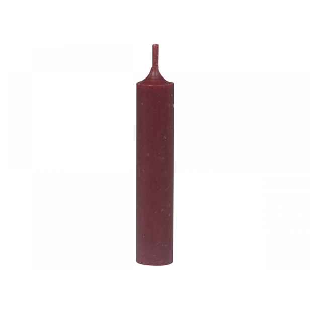 Červená úzká krátká svíčka Short dinner red - Ø 2 *11cm / 4.5h Chic Antique