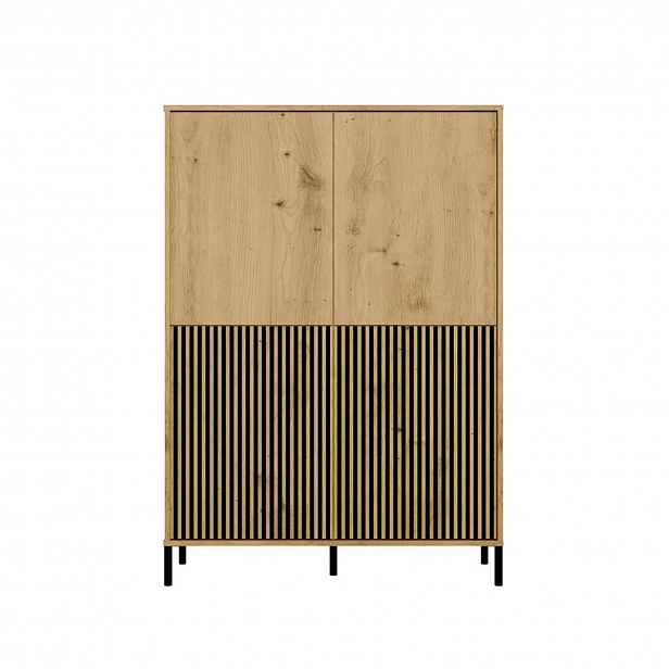 Policový regál KAMARO 4DK SLIM/hladký - dub artisan