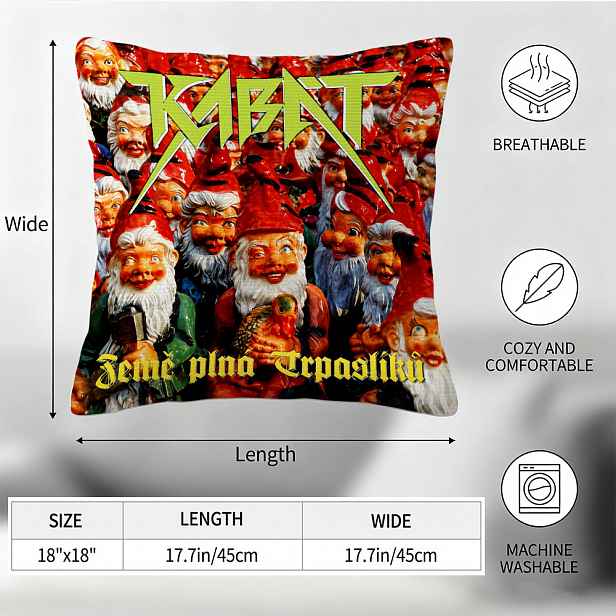 TEMU Potah na polštář s potiskem ve stylu 2D Goblin Rock, 18x18 palců, moderní dekorativního potahu na polštář, se zipem, pratelný v pračce, vhodný