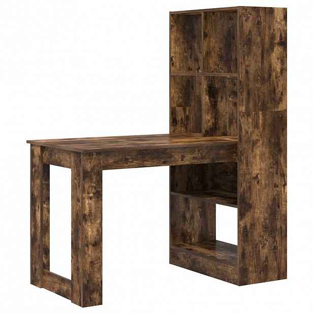 vidaXL Stůl Kouřový dub Kompozitní dřevo 122 x 67 x 145 cm