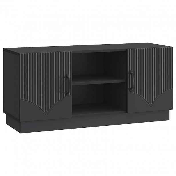 vidaXL Televizní skříň 102 x 34,5 x 47 cm Černá Kompozitní dřevo