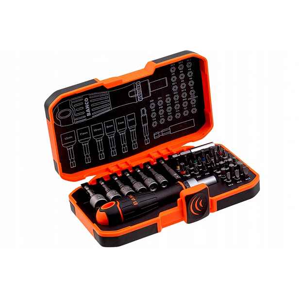 Bit Koncovka Torx Ph Pz Hex Nástavec Bahco Mcování 1/4" Sada 36 dílů