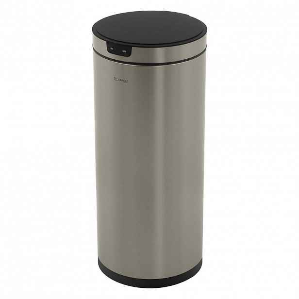 ML-DESIGN KOŠ na odpadky se senzorem 40 l, kulatý, z nerezové oceli, stříbrný