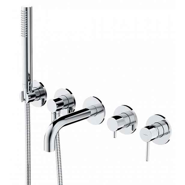 OMNIRES Y - Vanová baterie pod omítku, 5-otvorová instalace, s tělesem, s příslušenstvím, chrom Y1237-1SCR