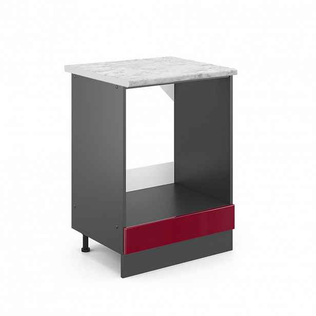 Vicco SKŘÍŇKA NA VESTAVĚNOU TROUBU R-Line Červená vysoký lesk 60 cm PD Mramor