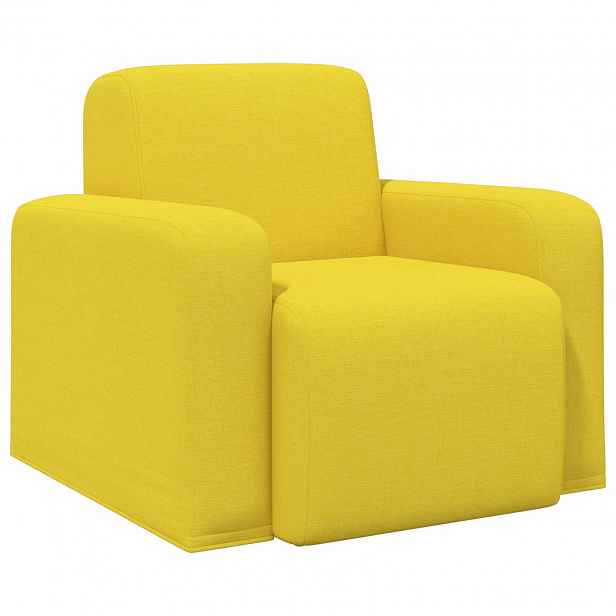 vidaXL křeslo Světlá žlutá Textil