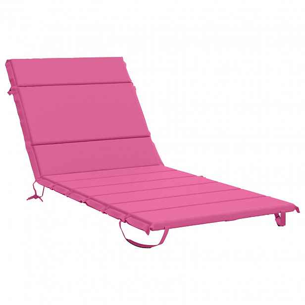vidaXL Polštář na lehátko GEMERT 100% polyester Růžová 200 x 70 x 3 cm