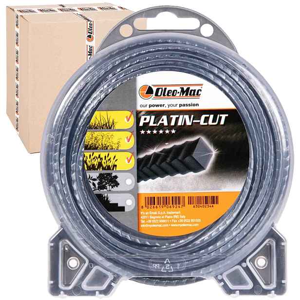 Žací Struna Do Sekačky Křovinořezu Oleo-mac Platinium Čtverec 4,0 MM x 25 M