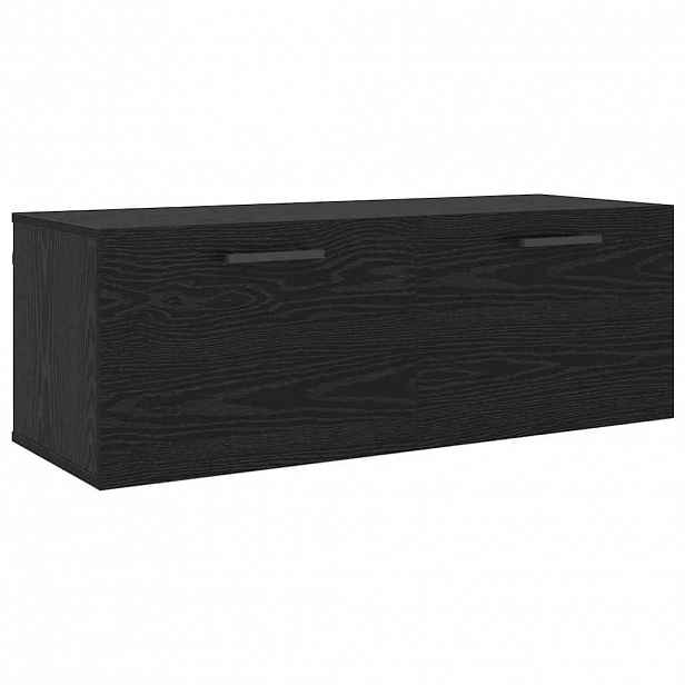 vidaXL Nástěnná skříňka 100 x 36.5 x 35 cm Kompozitní dřevo Černý dub