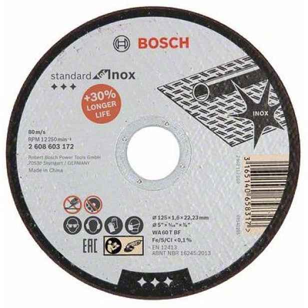 Kotouč řezný Bosch Standard for Inox 125×1,6 mm