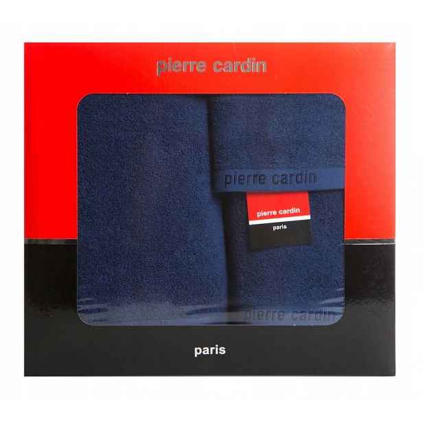 Pierre Cardin Sada 3 ručníků Evi, tmavě modrá