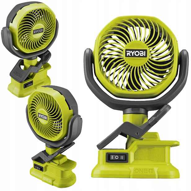 Ryobi Akumulátorový ventilátor s klipem 10cm 18V One+ RCF18-0