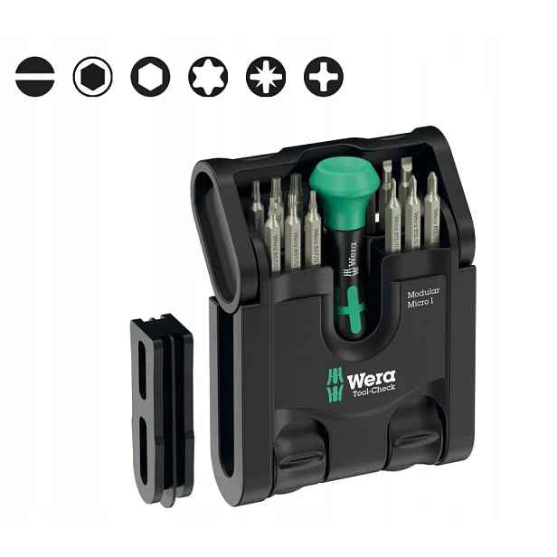 Sada Bitů S Držákem Tool-check Modular Micro 21 Dílů 05049002001 Wera