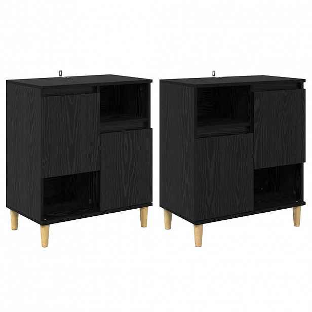 vidaXL Konzole 2 ks Černý dub 60 x 35 x 70 cm Kompozitní dřevo