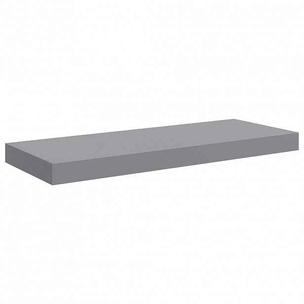 vidaXL Plovoucí nástěnná police šedá 60 x 23,5 x 3,8 cm MDF