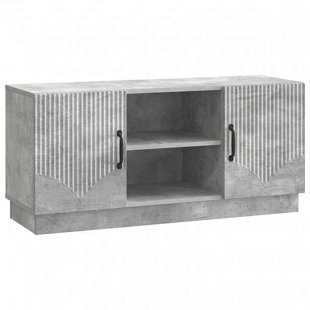 vidaXL Televizní skříň 102 x 34,5 x 47 cm Betonově šedá