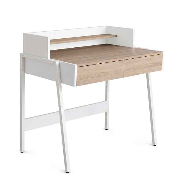Ak furniture Psací stůl Flux 78 cm dub Sonoma/bílý