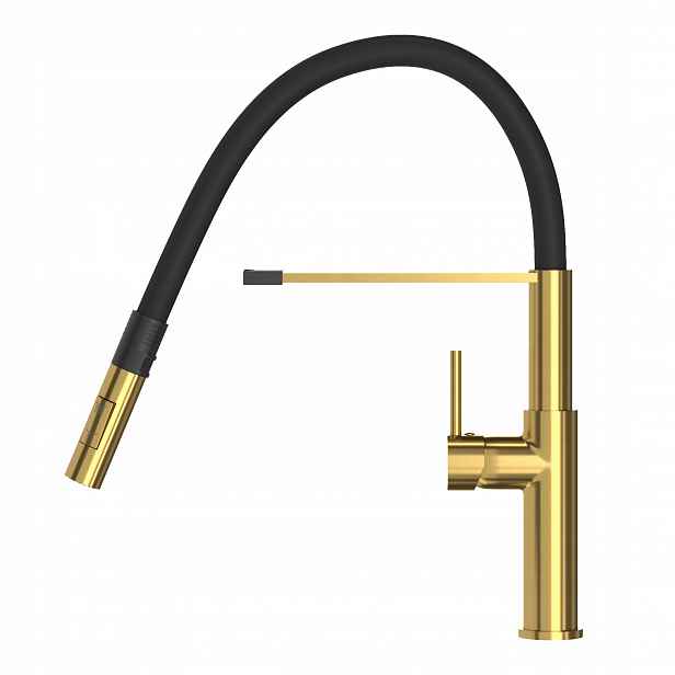 Kuchyňská Baterie Flexibilní Ramínko Kuchyňská Brush Gold Kartáčovaná Soria