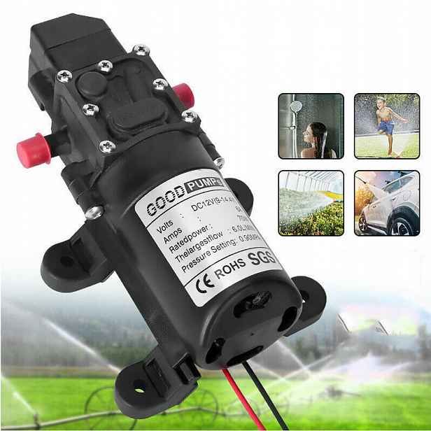 Samonasávací Čerpadlo 12 V 6 L/min Vysokotlaké Vody Membrána 70 W