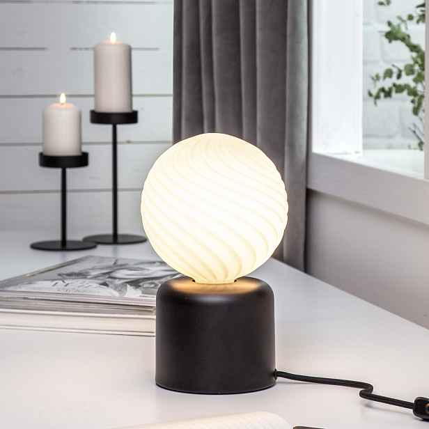 Stolní lampa pro žárovku E27 výška 10 cm Star Trading Glans - černá