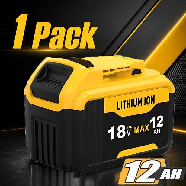 TEMU 18V 12.0Ah Baterie Náhrada za Dewalt Baterii 18V DCB200 DCB180 DCB181 DCB201 DCB204 DCB185 DCB203 12000Mah Baterie s LED Indikátorem